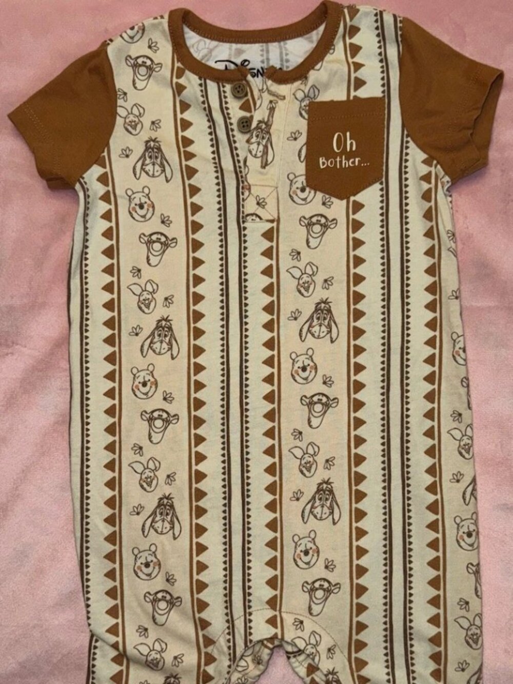 Boxlunch Infant Winnie the Pooh 12 months One Piece Romper - leg snaps